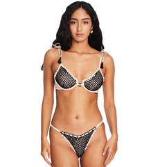 Stephanie Black Crochet Bikini Top & Bottom by Capittana