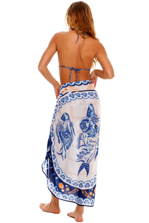 Azure Marine Pareo Cover Up by Agua Bendita