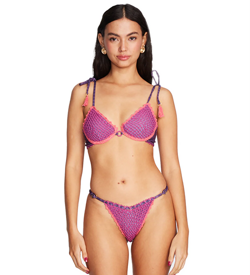 Stephanie Lilac Crochet Bikini Top & Bottom by Capittana