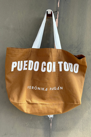 Puedo Con Todo XL Weekender Tote - Tan/White by VP