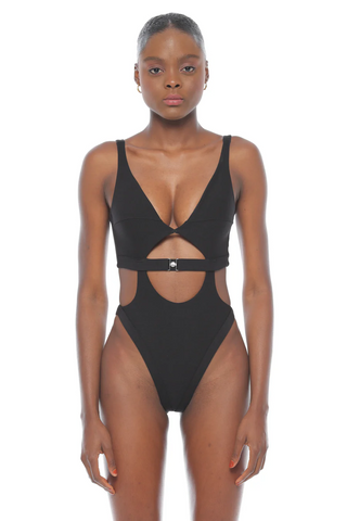 Luxe Stitch V-Neck One Piece Bodysuit - Azafran by Lulifama