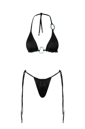 Kaia Bikini Top & Kaia Bikini Bottom - Black by Baobab