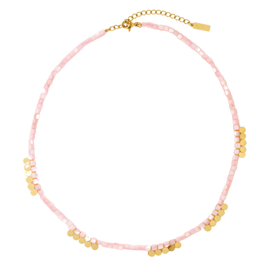 Lucky Pennies Necklace~ Pink Salty Babes by Salty Cali