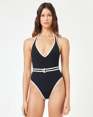 Caicos One Piece - Black Cream by L*Space