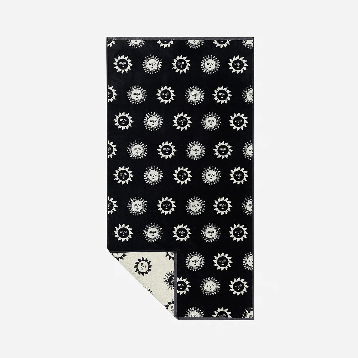 Sunburn Premium Woven Towel - Black by Slowtide