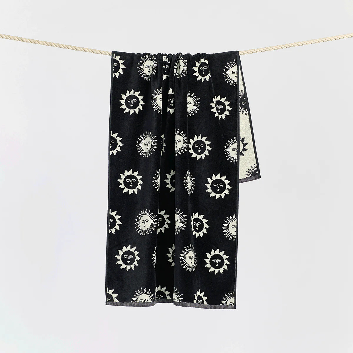 Sunburn Premium Woven Towel - Black by Slowtide
