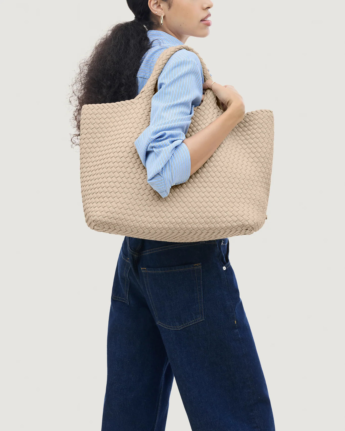 St. Barths Large Tote - Ecru By Naghedi