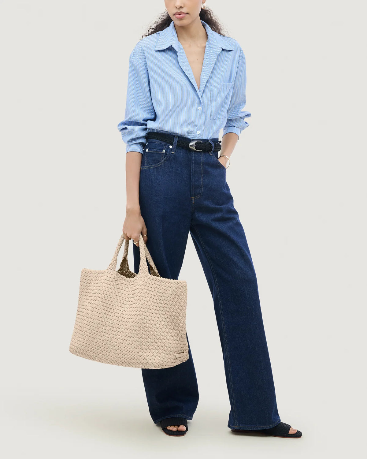 St. Barths Large Tote - Ecru By Naghedi