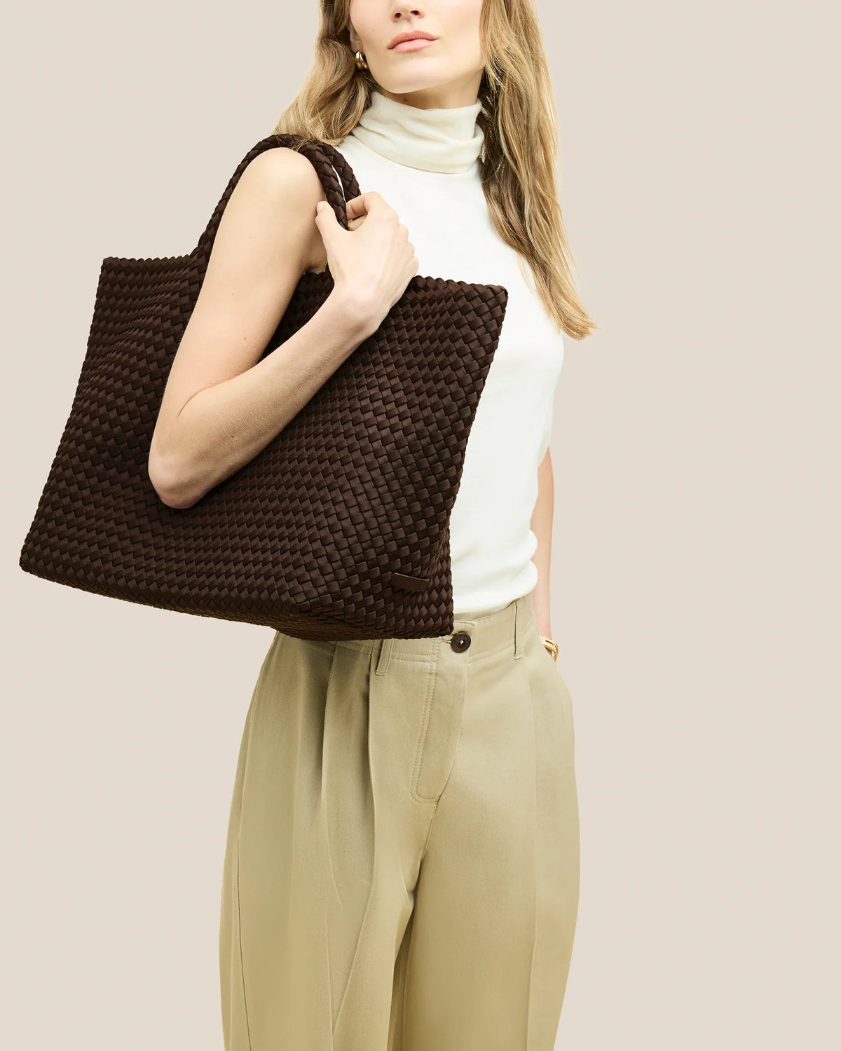 St. Barths Large Tote - Chocolate By Naghedi