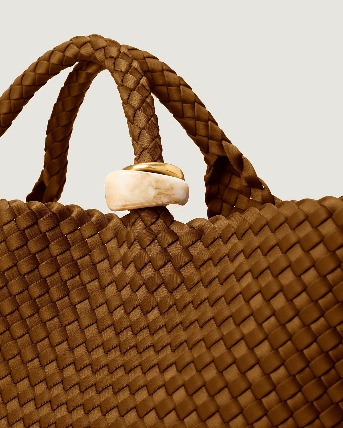St. Barths Medium Tote Beads - Teak By Naghedi