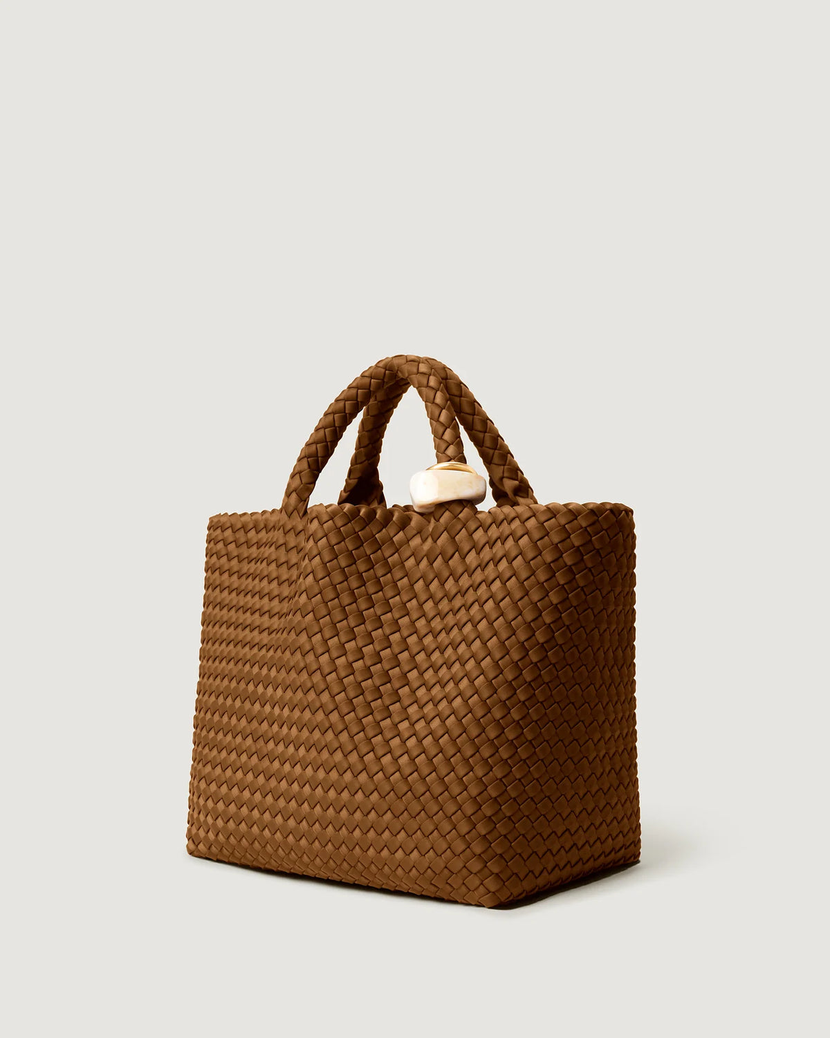 St. Barths Medium Tote Beads - Teak By Naghedi