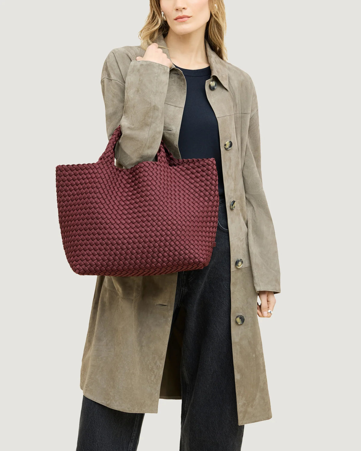 St. Barths Medium Tote - Bordeaux By Naghedi