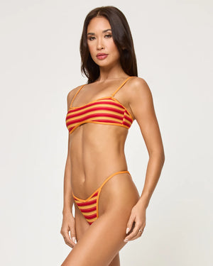 Bekah Bikini Top & Pixie Bikini Bottom - Sunset Stripe by L*Space