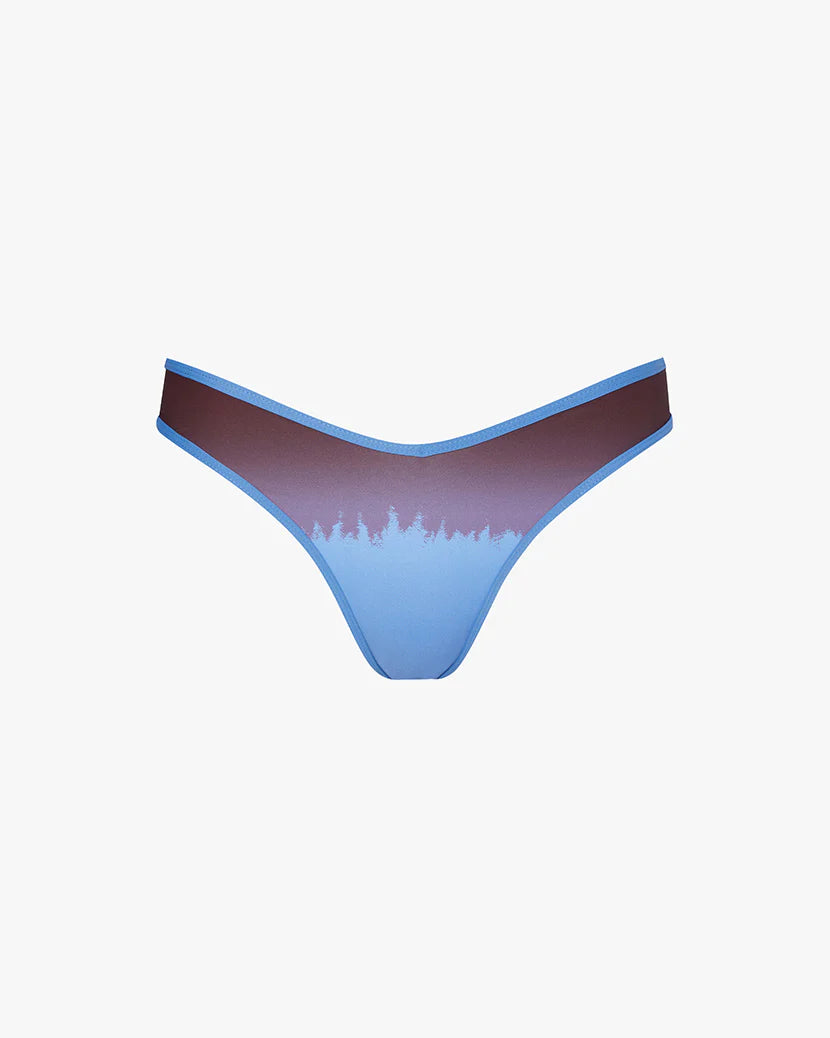 Scoop Neck Tie Back Top & Delilah Bottom | Maroon/Blue Jean by We Wore What