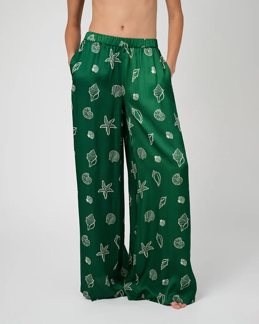 Beach Pants - Sea Green/Off White by We Wore What