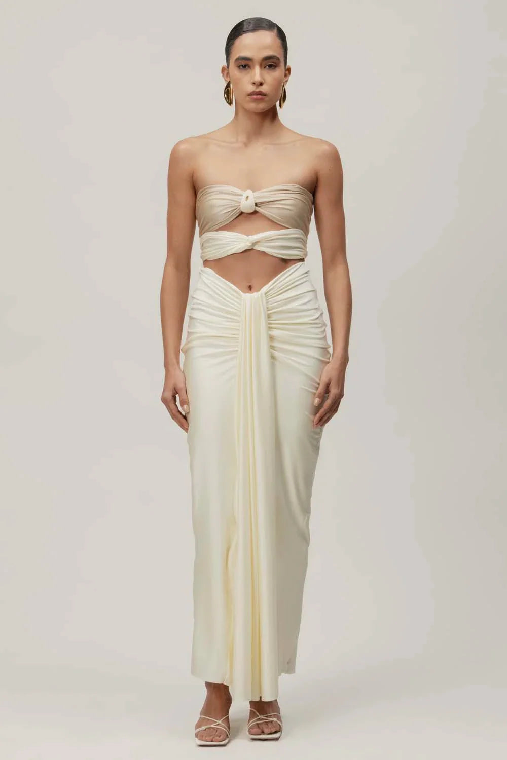 Giselle Maxi Dress - Marble Ivory by Baobab