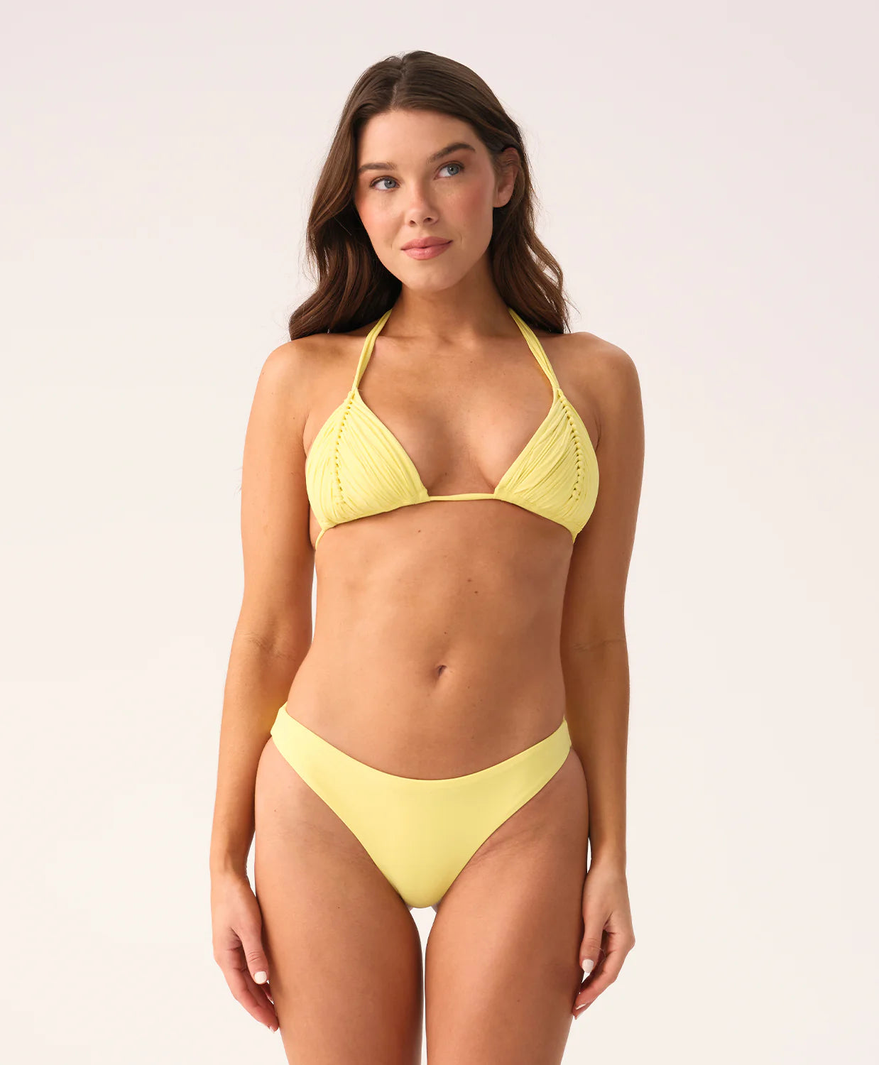 Buttercup Isla Tri Top & Buttercup Ruched Teeny Bottom by PQ Swim