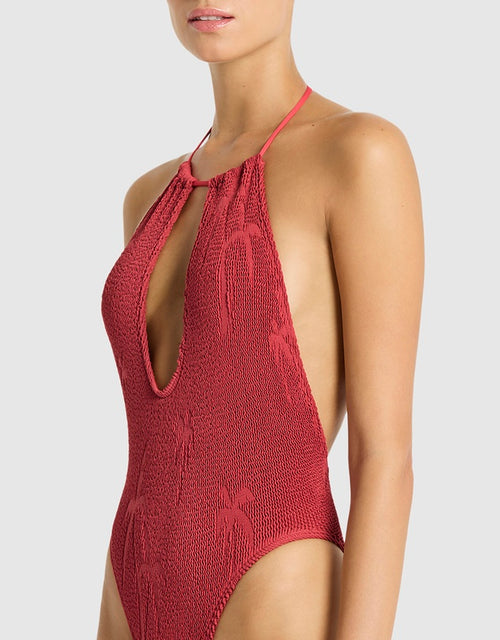 Bisou One Piece in Mineral Red Palm by Bond Eye