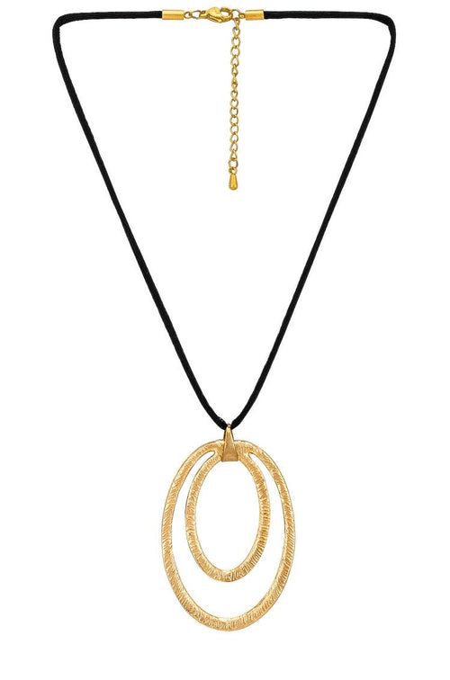 Hoop Chorded Necklace by Petit Moments