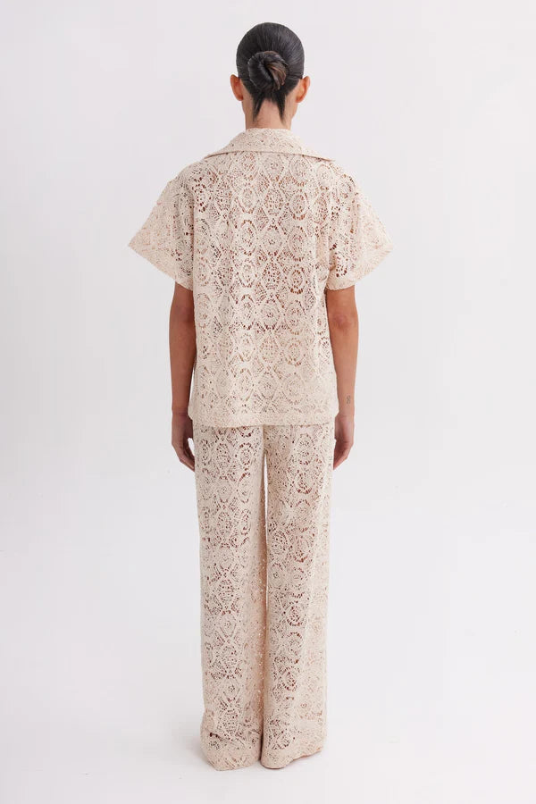 Shirt Simone & Pants Joelle Beige Set by Mar de Lua