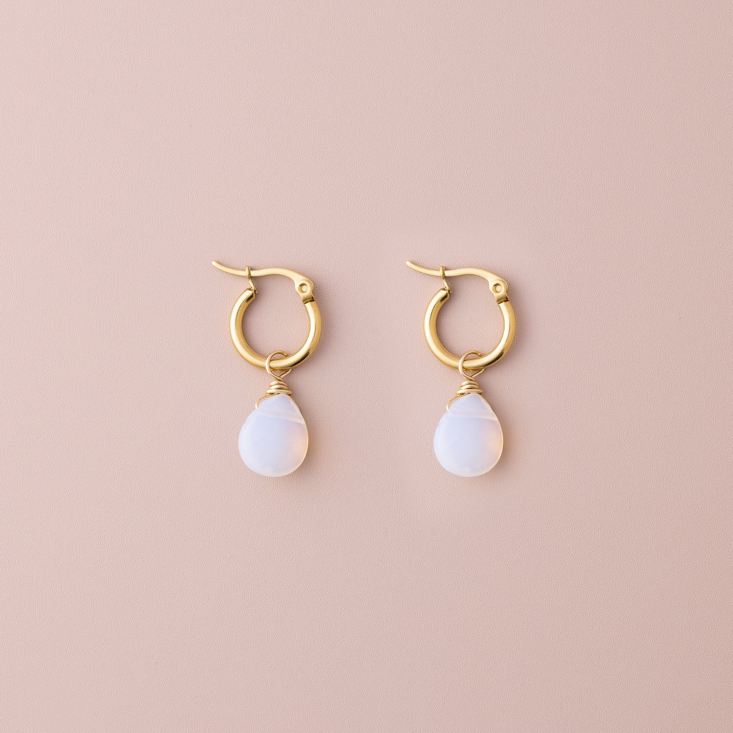 POS - Mini Hoop Semiprecious Drop