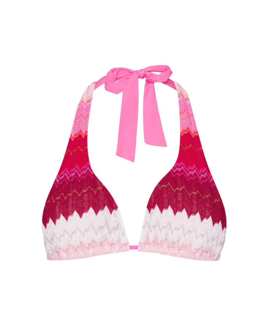 Eleanor Halter Top &High Waist Fanned Bottom - Scarlet by PQ Swim