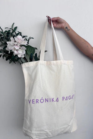 Tall Tote - Natural/Lavender by VP