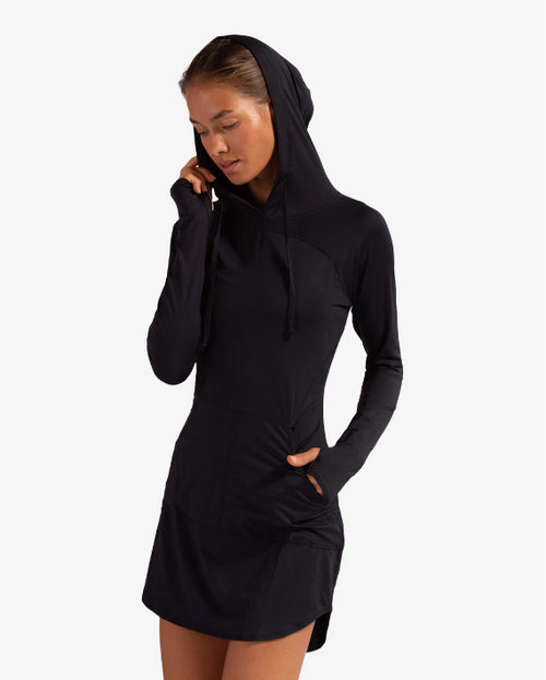 Black Women Hoodie Dress by BloqUV