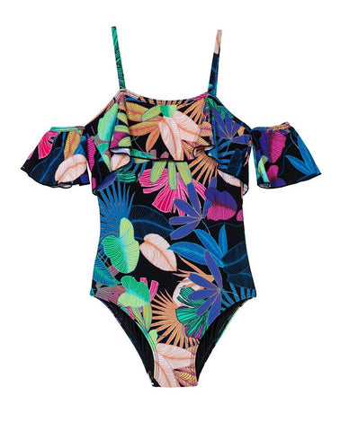Turquoise Tides Plunge Detail One Piece by PQ Swim