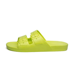 Alice Yellow Neon Slides by Freedom Moses