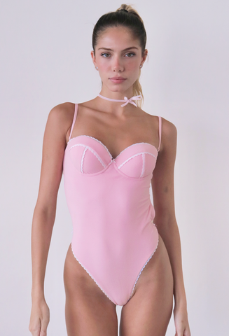 Noelle Pink Terry Towel One Piece by Capittana