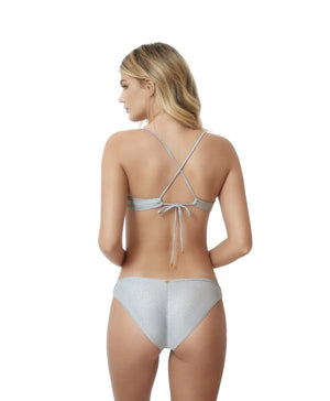 Silver Jasmine Underwire Top & Basic Ruched Full Bottom by Pilyq