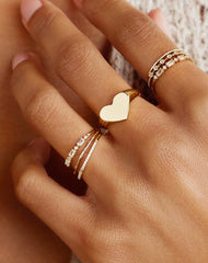 Louise Heart Signet Ring by Gorjana