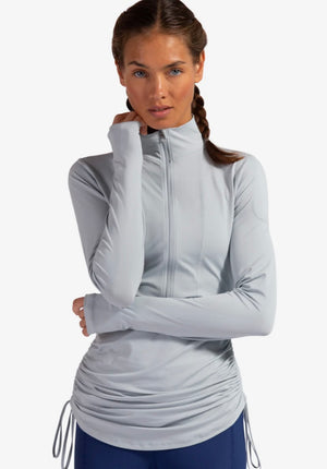 Soft Gray Zipper Cover Up by BloqUV