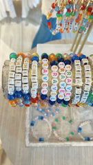 Beaded Stretch Word Bracelets by Zhuu