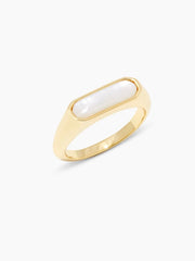 White Mother of Pearl Adler Bar Ring by Gorjana