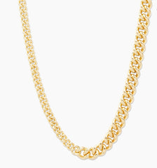 Lou Link Asymmetrical Necklace Gold by Gorjana