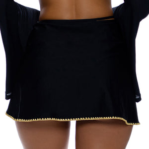 Black Luli Chic Wrap Skirt by Lulifama