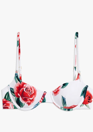 White Multi Roses Vintage Bra Top & Delilah Bottom by We Wore What