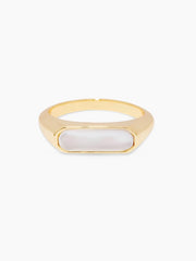 White Mother of Pearl Adler Bar Ring by Gorjana